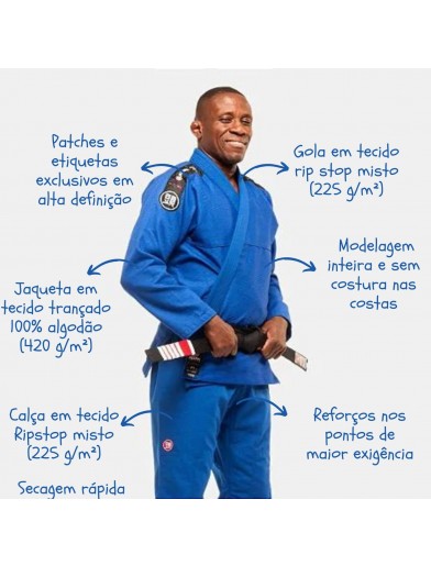 KIMONO JIU-JITSU ADULTO AZUL ULTRA LIGHT  ATAMA